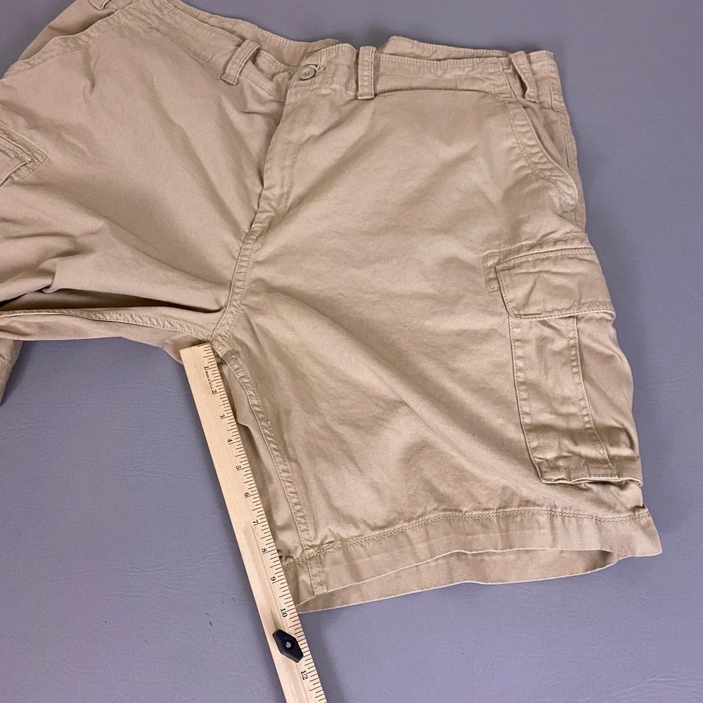 The Foundry Supply Co Cargo Shorts Men's Size 46 Big and Tall Khaki Tan Cotton